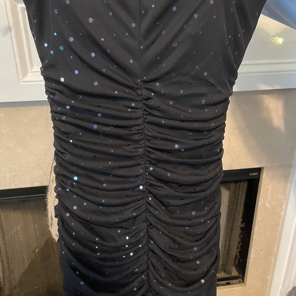 Long black Teeze Me formal dress with sequins. Size Small. NWOT. Never worn. - Picture 4 of 6